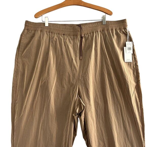 Good American Wide Leg Track Pant Sz 6 US 3XL High Rise Drawstring Zipped Ankle - Picture 2 of 9